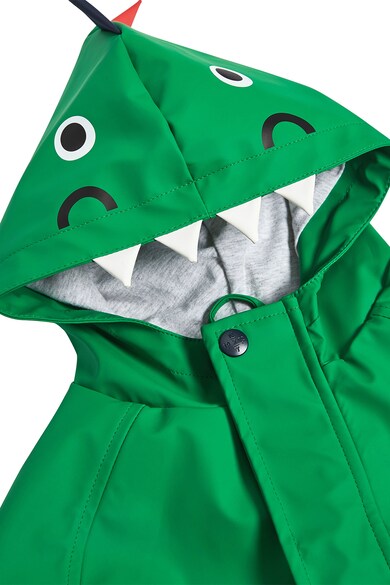 NEXT Vízlepergető kapucnis kabát dinoszauruszos dizájnnal Fiú