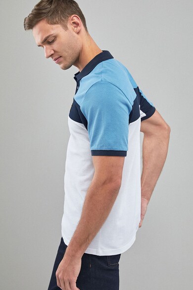 NEXT Slim fit póló colorblock dizájnnal férfi
