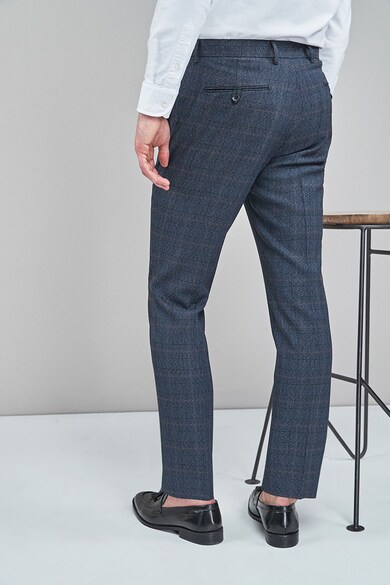 NEXT Pantaloni eleganti slim fit cu model in carouri Barbati