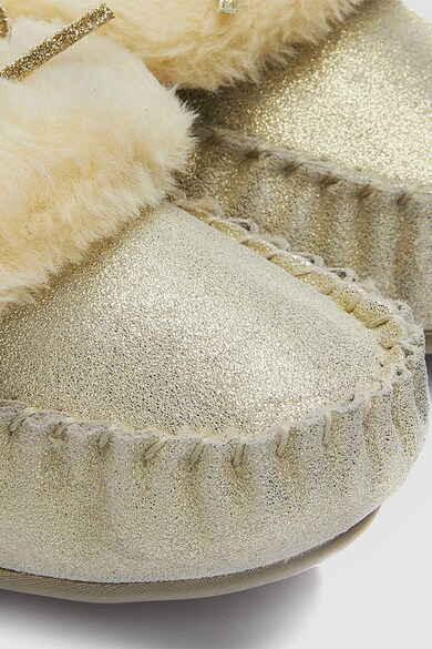 NEXT Pantofi loafer de piele, cu captuseala de blana sintetica, pentru casa Femei
