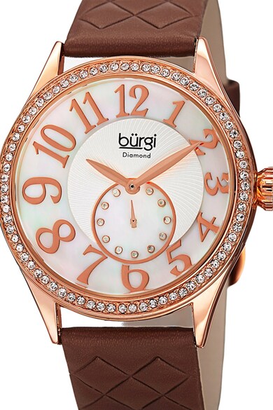 BURGI Овален аналогов часовник с диаманти Жени