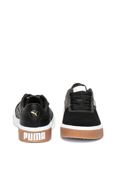 Puma Cali Exotic Flatform sneaker bőrbetétekkel, Fekete női