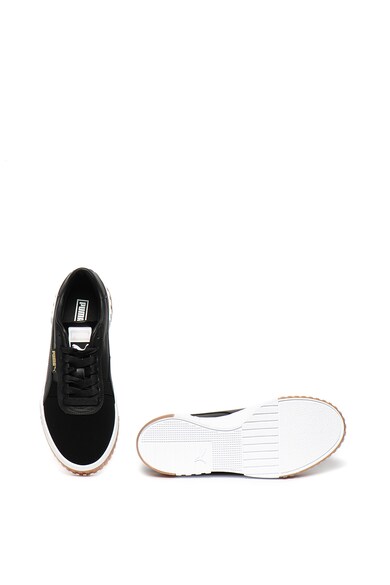 Puma Cali Exotic Flatform sneaker bőrbetétekkel, Fekete női