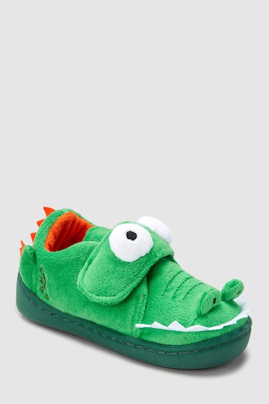 NEXT Papuci de casa cu model crocodil si velcro Baieti