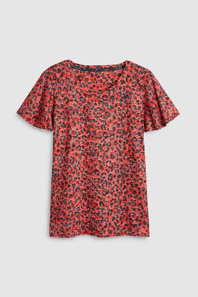 NEXT Tricou cu animal print si maneci tip clopot Femei