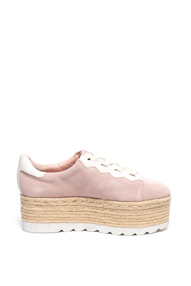 Guess Bőr és nyersbőr flatform sneaker női