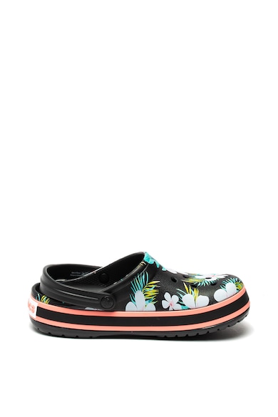 Crocs Saboti de cauciuc cu bareta slingback si model floral Femei