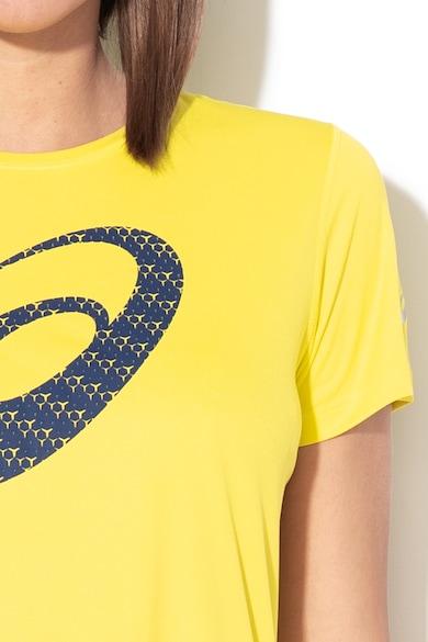 Asics Tricou cu imprimeu logo, pentru alergare Silver Femei