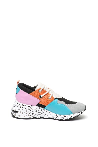 Steve Madden Pantofi sport cu insertii de piele intoarsa si talpa wedge Cliff Femei