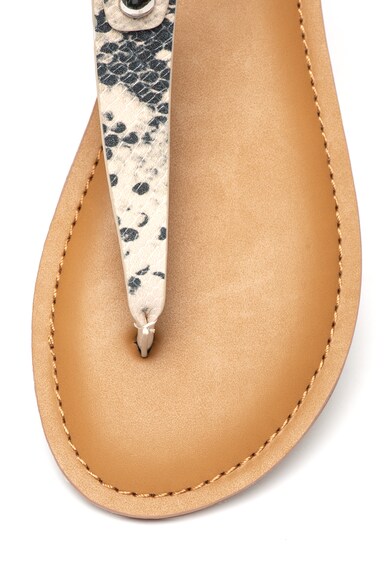 Steve Madden Sandale cu bareta separatoare si model reptila Hidden Femei