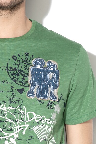 DESIGUAL Тениска Aloj с текстова шарка Мъже