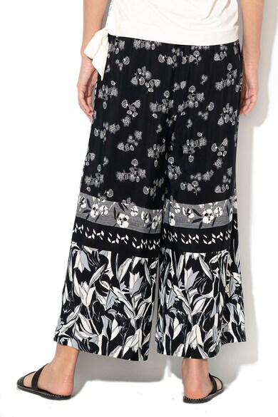 DESIGUAL Pantaloni culotte din material vaporos, cu model floral Paola Femei