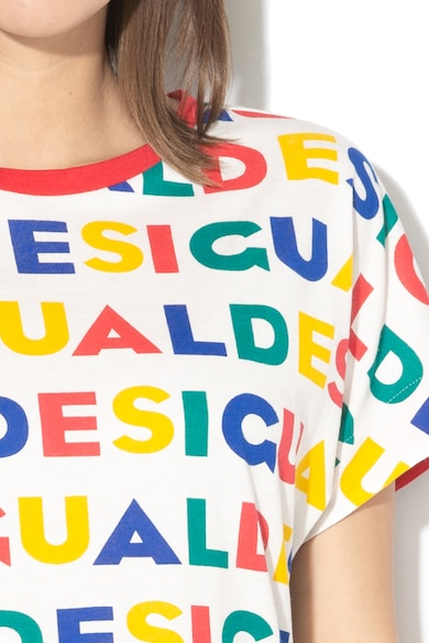 DESIGUAL Tricou din amestec de modal cu terminatie asimetrica Ramkey Femei