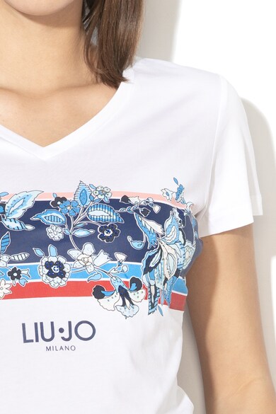 Liu Jo Tricou cu imprimeu si decolteu cu strasuri Femei