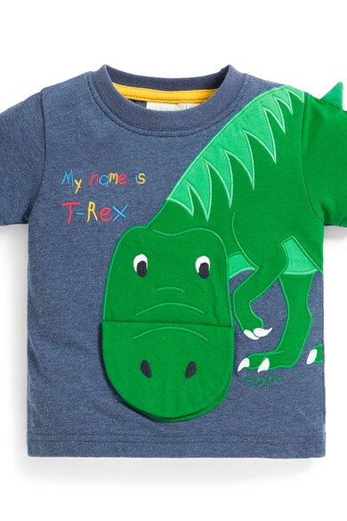 JoJo Maman Bebe Тениска с апликация на динозавър Момчета