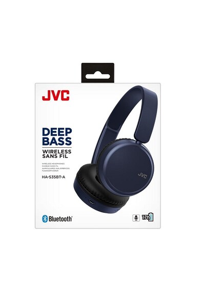 JVC Casti Audio On Ear  , Wireless, Bluetooth, Microfon, Autonomie 17 ore, ALbastru Femei