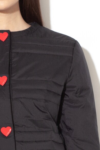 Love Moschino Pihével enyhén bélelt dzseki szív alakú patentokkal női