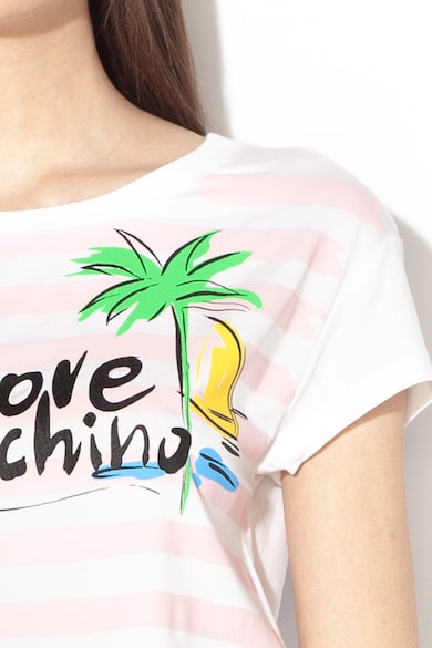Love Moschino Десенирана тениска с модал Жени
