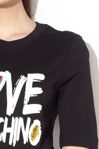 Love Moschino Rochie tip tricou cu imprimeu text Femei