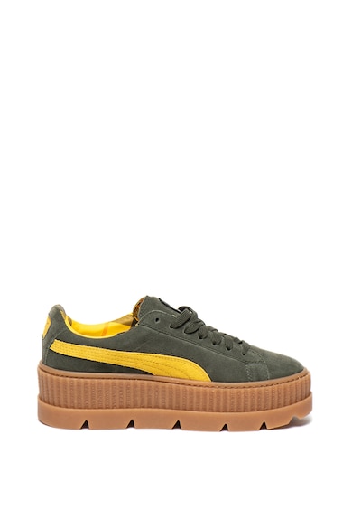 Puma Pantofi sport flatform de piele intoarsa, cu talpa aderenta Fenty x Puma Femei