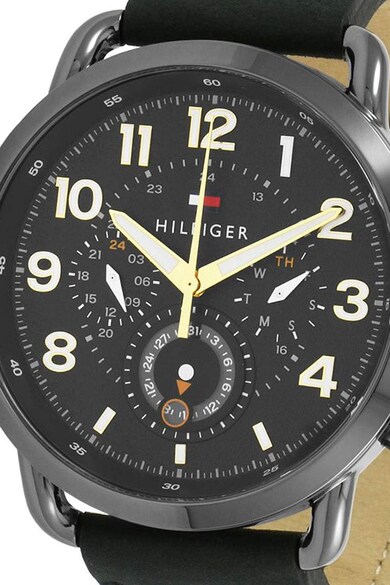 Tommy Hilfiger Многофункционален часовник с кожена каишка D Мъже