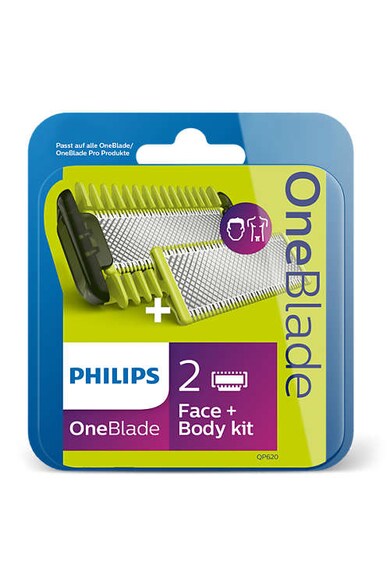 Philips Rezerva OneBlade /50, kit 1 lama fata, 1 lama corp, 1 pieptene, compatibil gama OneBlade Barbati