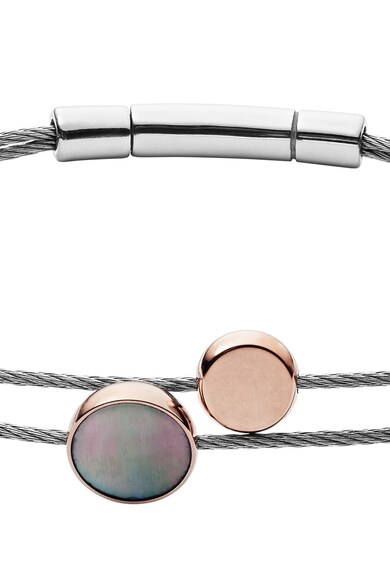 Skagen Bratara cu doua siraguri si insertie mother of pearl Anette Femei