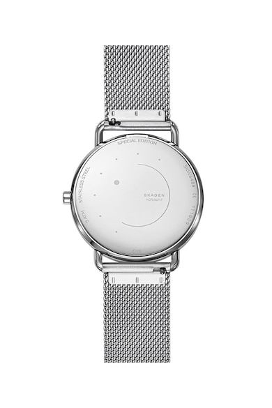 Skagen Ceas analog cu bratara metalica cu aspect de plasa Barbati