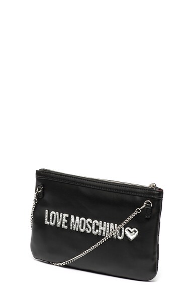 Love Moschino Geanta plic de piele ecologica, cu bareta din lant detasabila Femei