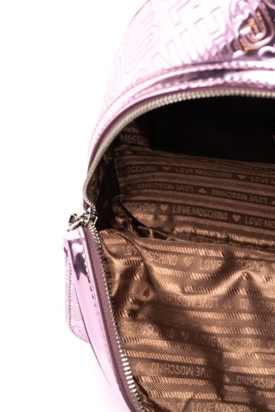 Love Moschino Műbőr hátizsák dombornyomott részletekkel női