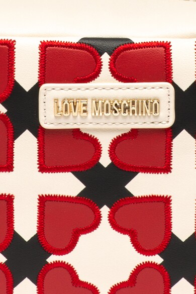 Love Moschino Kicsi műbőr keresztpántos táska hímzésekkel női