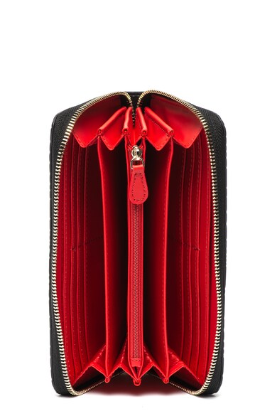 Love Moschino Műbőr cipzáros pénztárca domború logóval női