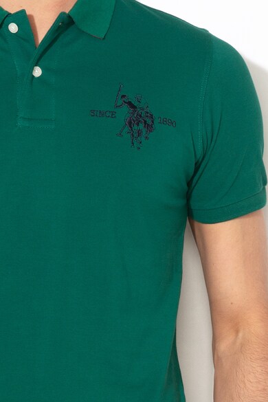 U.S. Polo Assn. Tricou polo din material pique cu broderie logo Barbati