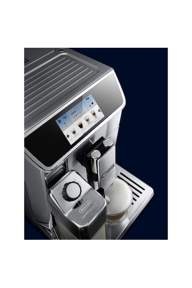 DeLonghi Espressor automat De'Longhi Primadonna Elite ECAM 650.75,MS, Carafa pentru lapte, Sistem LatteCrema, Rasnita cu 13 setari, Coffee Link App, 1450 W, 19 bar, Argintiu Femei