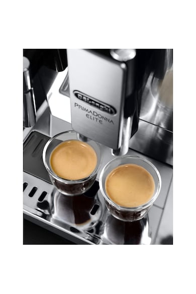 DeLonghi Espressor automat De'Longhi Primadonna Elite ECAM 650.75,MS, Carafa pentru lapte, Sistem LatteCrema, Rasnita cu 13 setari, Coffee Link App, 1450 W, 19 bar, Argintiu Femei