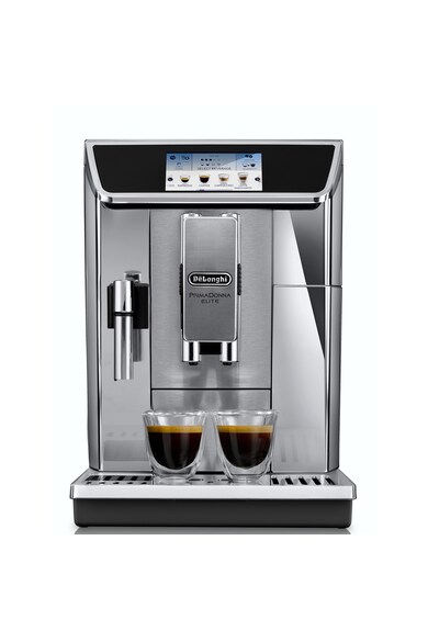 DeLonghi Espressor automat De'Longhi Primadonna Elite ECAM 650.75,MS, Carafa pentru lapte, Sistem LatteCrema, Rasnita cu 13 setari, Coffee Link App, 1450 W, 19 bar, Argintiu Femei