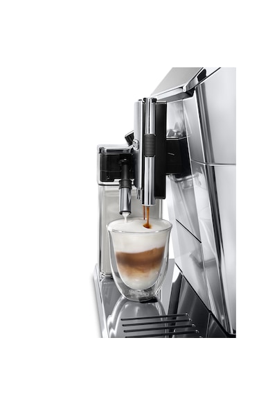 DeLonghi Espressor automat De'Longhi Primadonna Elite ECAM 650.75,MS, Carafa pentru lapte, Sistem LatteCrema, Rasnita cu 13 setari, Coffee Link App, 1450 W, 19 bar, Argintiu Femei
