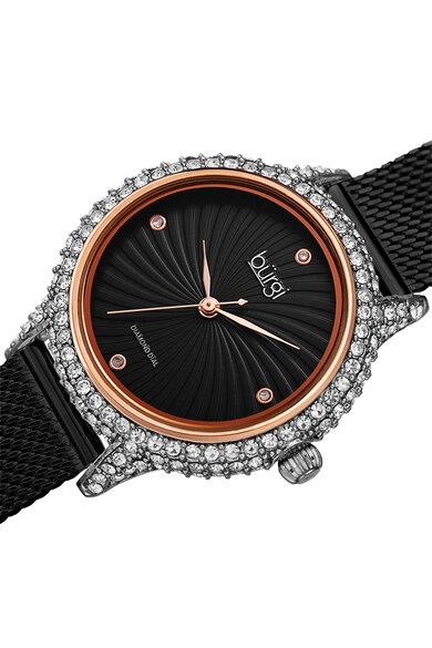 BURGI Овален аналогов часовник с диаманти и кристали Жени