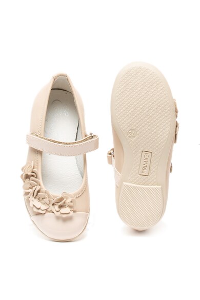 Primigi Pantofi Mary Jane de piele si piele ecologica, cu aplicatii florale Fete
