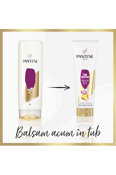 Pantene Balsam de par  Pro-V Superfood, x2 nutrienti intr-o spalare, pentru par uscat si subtiat, 220 ml Femei