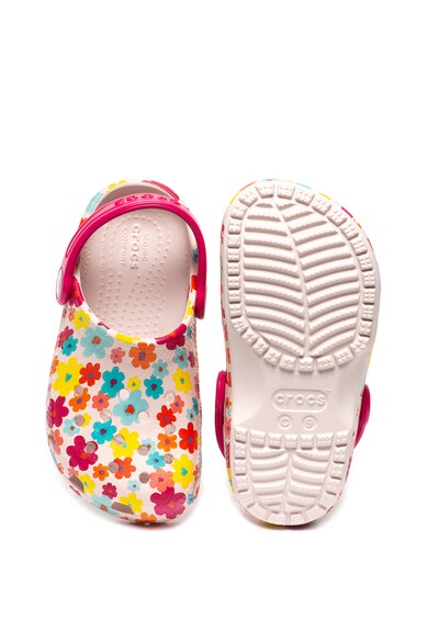 Crocs Saboti cu bareta slingback convertibila si model floral Fete