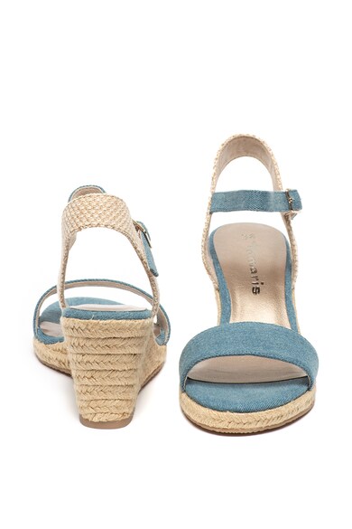 Tamaris Sandale wedge tip espadrile, din denim Femei