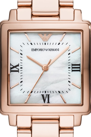 Emporio Armani Квадратен часовник от неръждаема стомана Жени