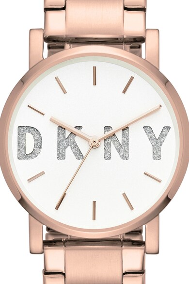 DKNY Ceas quartz cu logo stralucitor pe cadran Femei