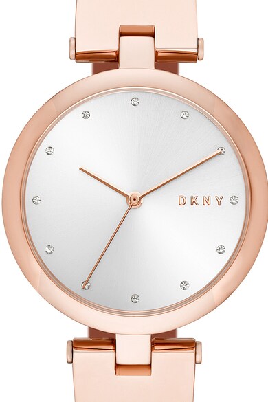 DKNY Ceas rotund cu bratara metalica Femei