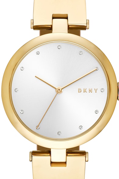 DKNY Ceas rotund cu bratara metalica Femei