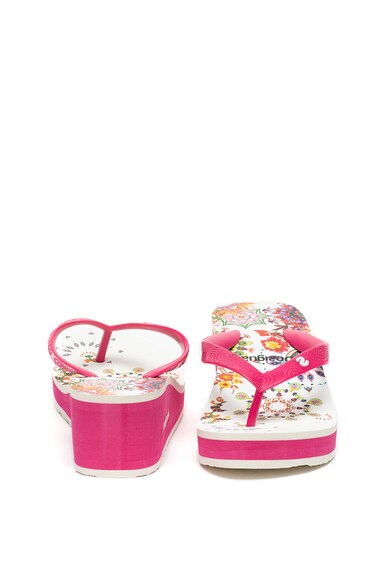 DESIGUAL Lola virágmintás telitalpú flip-flop papucs női