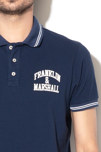 Franklin & Marshall Tricou polo din pique cu detaliu logo Barbati