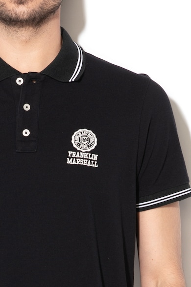 Franklin & Marshall Tricou polo din pique cu broderie logo Barbati