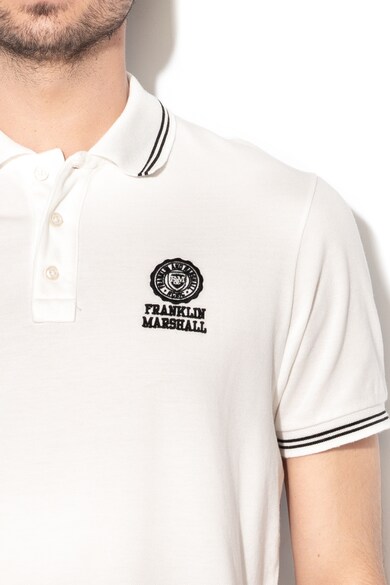 Franklin & Marshall Tricou polo din pique cu broderie logo Barbati